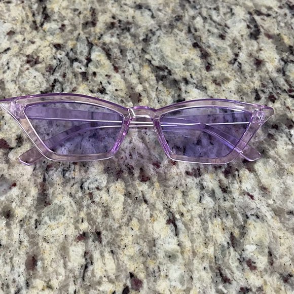 Purple small cat eye sunglasses main image 4